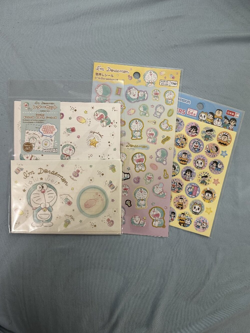 Sanrio Doraemon Stationery Set Letter Set and Sticker Sheets